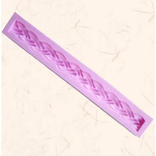 Free Shipping DIY Silicone Mold Fondant Texture Rope Rope Twist Chocolate Fondant Cake Mold Silicone Mold A840
