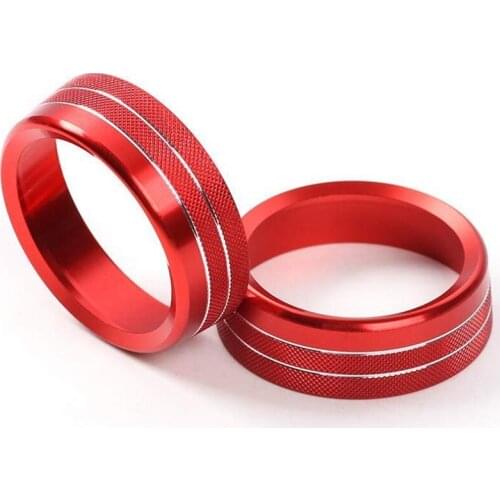 Center Console Volume Tune Knob Cover Ring Trim Interior Accessories for Ford Mustang 2015-2019