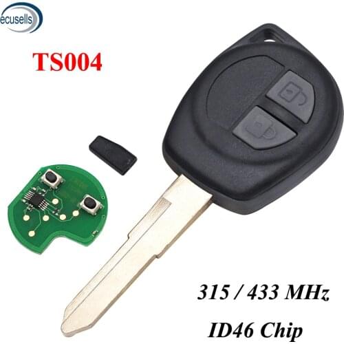 Remote Key Fob 2 Button 315/433MHZ For Suzuki Swift Grand Vitara With ID46 Chip