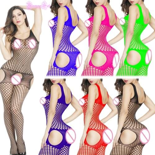 Erotice Sexy Fence Fishnet Bodystocking Lingerie Bodysuit Crotchless Garter Belt Underwear Hot Sleepwear Latex Catsuit Jumpsuit
