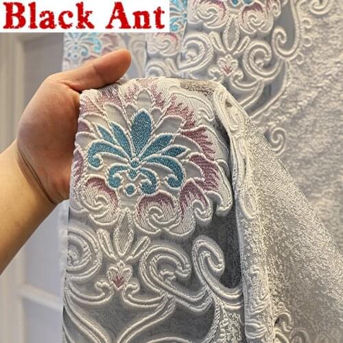 European Hollow Tulle Curtain For Living Room Voile Sheer Curtain Luxury Semi-Shading Balcony Dining Room Window Screen JD942#35