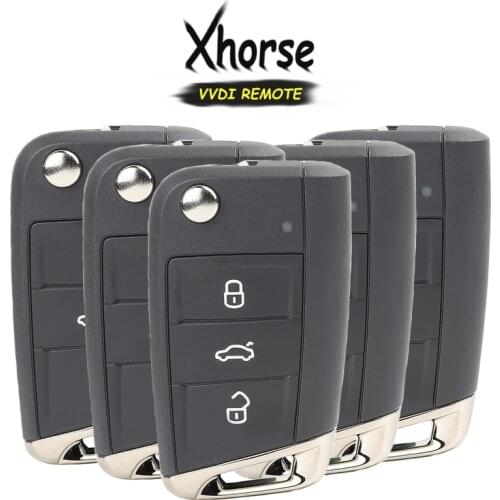 KEYECU 5x Xhorse VVDI2/VVDI KEY Universan Smart Proximity Key 3B MQB Type for VVDI Key Tool , VVDI Mini Key Tool, VVDI2