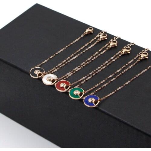 Classic Titanium Steel Rose gold color Saucer-shaped half-open Shell female bracelet ,Drop shipping ,factory price