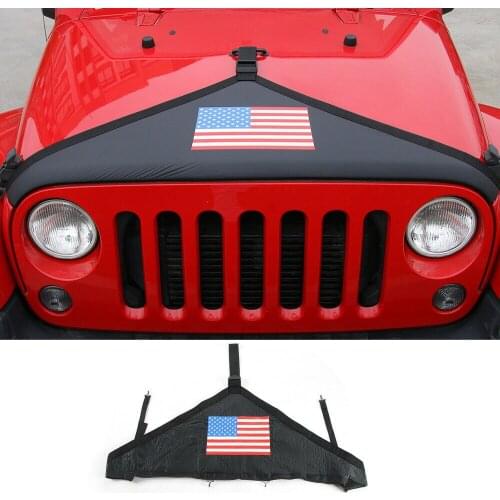 Front Hood Cover Bra Protector T-Style Protector Kit for 2007+ for Jeep Wrangler JK