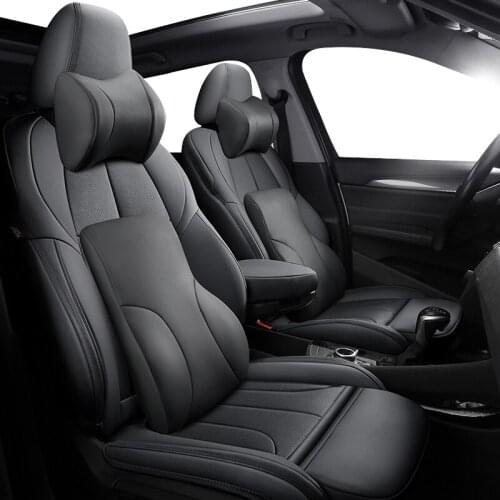 ZHOUSHENGLEE Make Custom Leather car seat covers For Toyota Corolla PRIUS Prado Land Cruiser RAV4 CROWN Camry Highlander CH-R