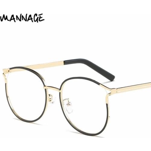 Ladies Cat Eye Glasses Frames Women Metal Optical Eyewear Frame Fashion Computer Glasses
