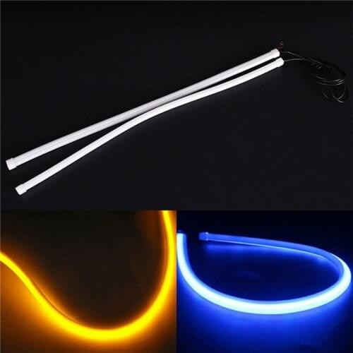 30CM DRL Flowing LED strip car Running light Angel Eyes LED Tube Strip Daytime Running Lights Flexible LED