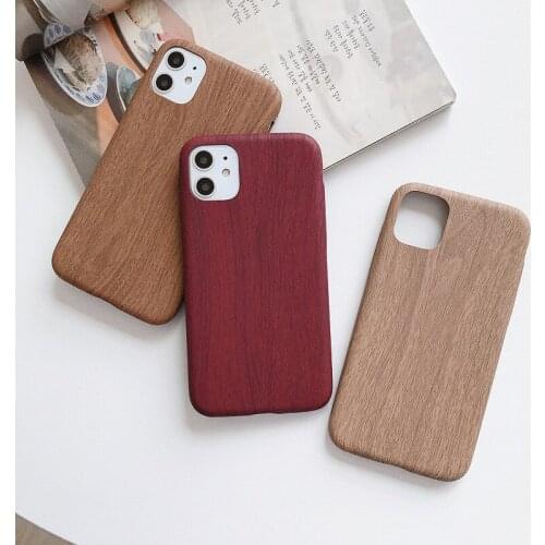Hot Sale Fashion Wooden Pattern Design Phone Case for iPhone 12 Business Style TPU Cover for iPhone 11/6/7/8/Plus/X/XR/XS/MAX