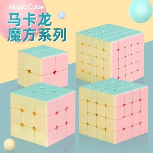 MoYu Macaron Series 2x2 3x3 4x4 5x5 Neo Magic Cube Meilong Speed Cubo Magico Antistress Toys Adults Educational Games For Kids