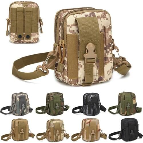 Men Tactical Molle Pouch Belt Waist Pack Bag Small Pocket Military Waist Pack Running Pouch Travel Camping Bags Soft Back