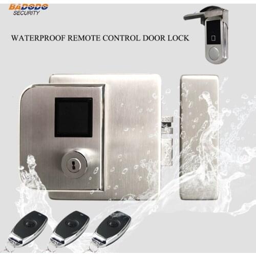 Outdoor used Wireless waterproof fingerprint lock support IC RFID card remote control mechanical key