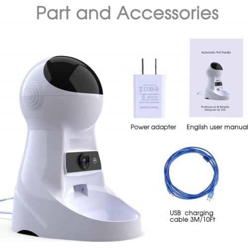 New pet Iseebiz Wifi Automatic Cat Feeder 2.5L Pet Food Dispenser Feeder Medium and Large Cat Dog Meal Voice Recorder and Timer