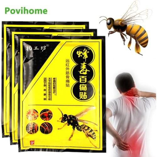 8Pcs Bee Venom Pain Relief Patch Lumbar Spine Rheumatoid Arthritis Back Neck Body Massage Pain Relieving Orthopedic Sticker