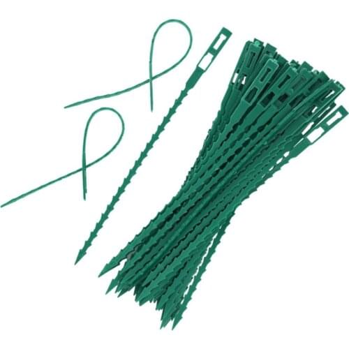100Pcs Adjustable Plastic Plant Cable Ties Reusable Cable Ties For Garden Tree Climbing Support Plant Vine Tomato Stem Clip