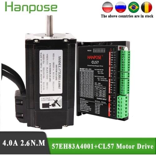 NEMA23 Stepper Motor 57x83mm 2.6N.m 57EH83A4001 +CL57 Closed Loop Servo Driver 57CME26 CNC Controller Kit for 3D printer