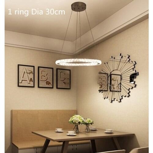 Modern Crystal Chandelier Light LED Chandeliers Ring light Fixture indoor Lighting for Living room Bedroom Restaurant Lustre