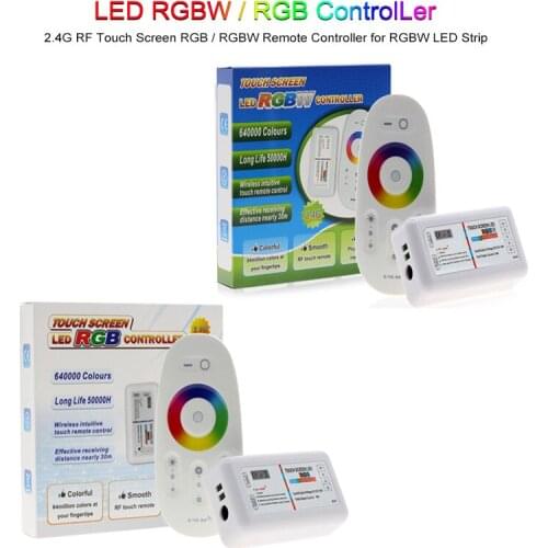 RGBW / RGB LED Controler Touch Screen 2.4G DC12-24V 18A Remote Controller Channel For 5050 RGB / RGBW Strip