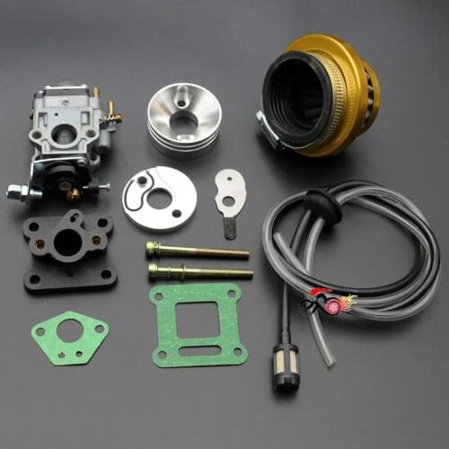 2 Stroke 47cc 49cc Racing Carburetor Carb Air Filter Stack Intake Gasket Set For Pocket Bike Mini Moto ATV Boreem Gas Scooter