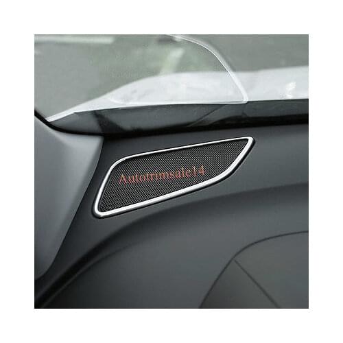 2*Steel Silver Inner Front Center Speaker Cover Trim for Chevrolet Equinox 2018