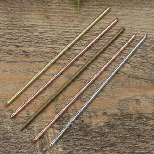 3*130mm Copper/Brass HairPin clip,Hair Sticks,Antique Bronze/Gold/Silver/Black Hair Bobby pin DIY Vintage Jewelry