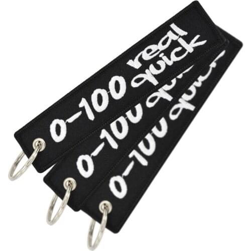 3 PC/LOT Bijoux Key Ring for Motorcycles ATV Car Truck Keychain Embroidery Key Fobs Key Chain Bijoux 0-100 Real Quick Key Chain