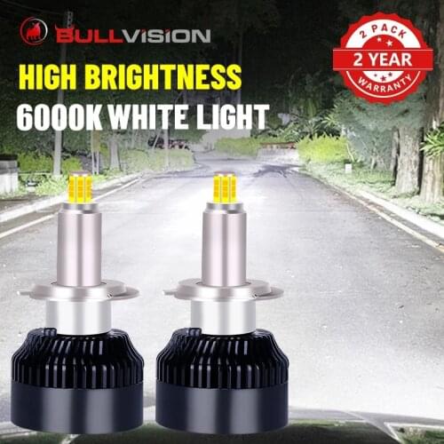 Bullvision 9012 LED Headlights 25000LM 360 Degree CSP Chip H7 H1 HIR2 H11 9005 9006 HB3 HB4 H8 H9 High Bright High Beam Low Beam