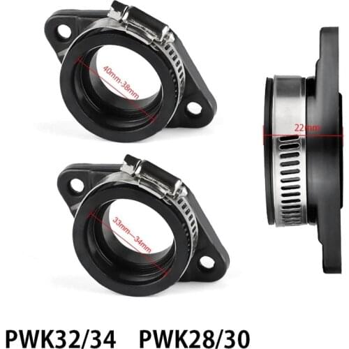 Motorcycle Carburetor Adapter Inlet Intake Pipe Rubber Mat for PWK 28mm 30mm 32mm 34mm Carburetor Motorbike UTV ATV UAZ