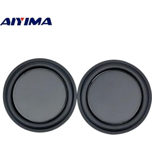 AIYIMA 2Pcs 3Inch Audio Portable Speakers 75MM Bass Diaphragm Bass Passive Board Speaker Parts Bass Film DIY For Home Theater