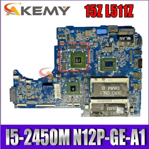 Free shipping For 15Z L511Z Laptop motherboard CN-0YHJDK 0YHJDK YHJDK DASS8BMBAE1 With I5-2450M CPU N12P-GE-A1workignw well