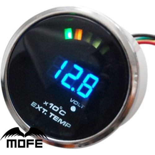 Original Logo 20PCS Analog LED Digital 52mm / 2" Exhaust Gas Temp EGT Gauge With Sensor