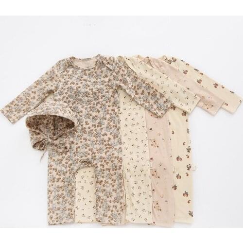 Floral Newborn Baby Autumn Clothes Baby Boys Girls Rompers Long Sleeve Clothing Roupas Infantis Overalls Cute Costumes
