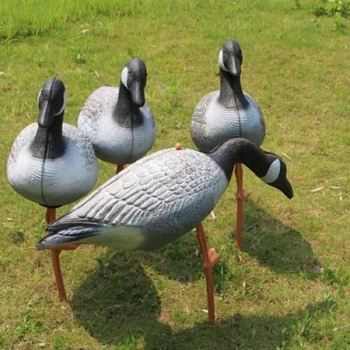 Durable Lifelike EVA Simulation Bait Goose Hunting Decoy Lawn Ornaments Eating Goose for Camping Hunting Tactical Accessories