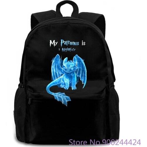 Custom Printed Toothless Patronus Charm - Toothless Patronus Charm women men backpack laptop travel school adult