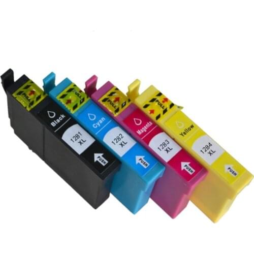 YLC 1set 12XL T1281-T1284 Compatible Ink Cartridge for Epson Stylus SX125 SX130 SX230 SX235W SX420W SX430W SX425W SX435W Printer