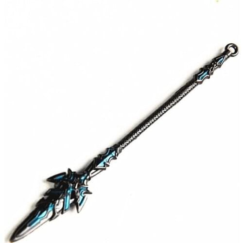 1/18 Scale Mini Blue Silver Overlord Gun And Spear 3.75 Inch Soldier Weapon Model Equipment Action Figure Scene Accessories