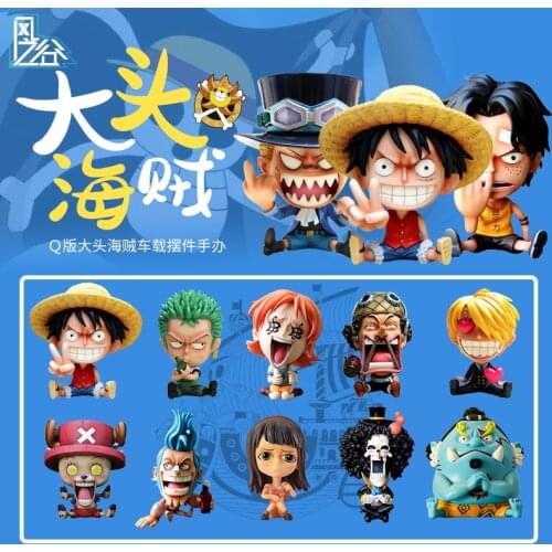 Cute One Piece Monkey D. Luffy Roronoa Zoro Nami Usopp Funny PVC Action Figure Model Children Boy Birthday Gift Xmas Gifts