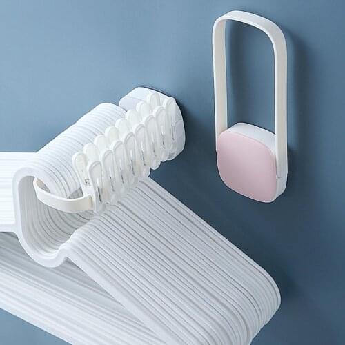 Multifunctional Foldable Household Punch-free Wall-mounted Clothes Hanger Hook Home Storage Hanger Bathroom Towel Hooks