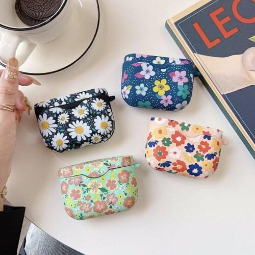 Soft Earphone Cases for SONY WF-1000XM3 Flower Headset Protective Case Wireless Bluetooth Headset Cover for WF-1000XM3 Funda