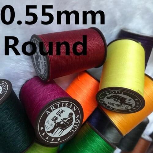 JH005 0.55mm 113m Long Round Ployester Waxed Thread String for Leather Sewing Leather Threads