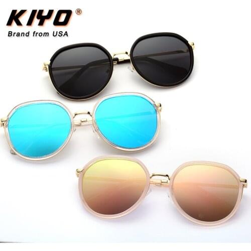 KIYO Brand 2020 New Women Men Round Polarized Sunglasses Metal Fashion Sun Glasses High Quality UV400 Driving Eyewear 3741