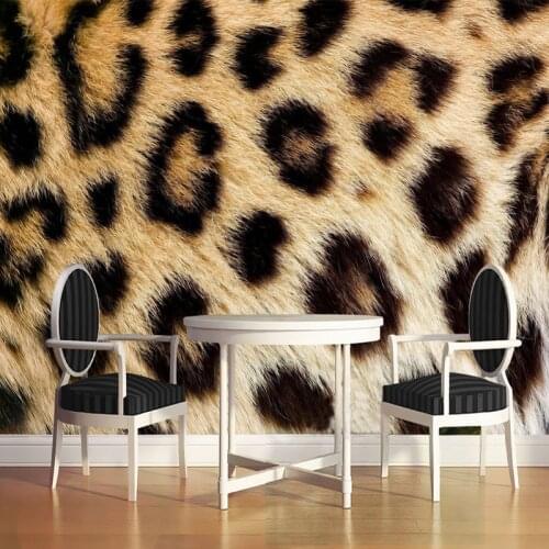 Personalized Customization Leopard Print 3D Photo Mural Wallpaper Restaurant Clubs KTV Bar Modern Fashion Decor Papel De Parede