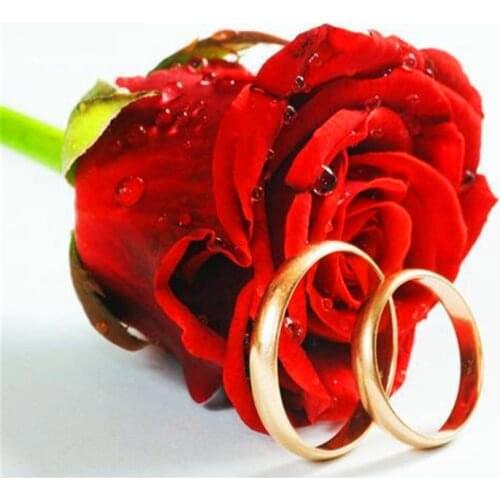 Full Diamond embroidery floral diamond cross stitch crystal Square diamond sets unfinished decorative diamond painting rose HC55