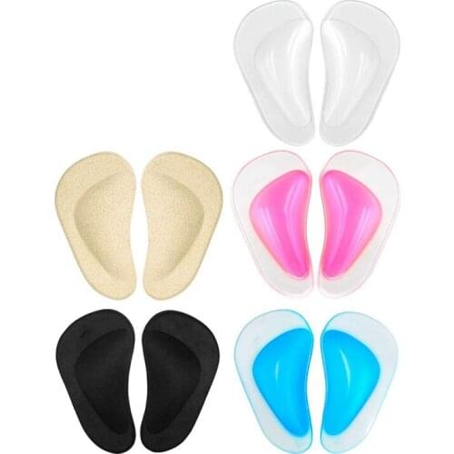 Arch Support Shoe Inserts for Flat Feet, Plantar Fasciitis, Adhesive Arch Pads for Relieve Pain for Women & Men (5 Colors)