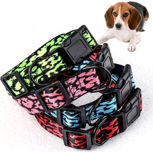 4 Colors High Quality Camouflage Pets Collars 65*2.5cm Adjustable Nylon Buckles Medium /Large Dogs Collar Durable Pet Supplies