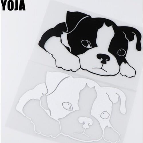YOJA 16.8X11.3CM Lovely Animal Dog Vinyl Decal Funny Car Sticker Decoration ZT2-0101