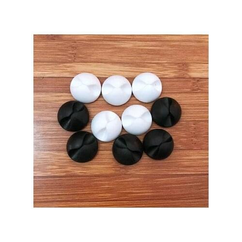 20PCS/lot White/Black Hard Silicone Cable Wire Organizer Cable Clip Tidy USB Charger Cord Holder desktop Cable Fixed clamp