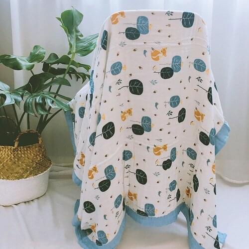 120*120CM Newborns Bamboo Cotton Blankets Infant Cotton 4 Layers Gauze Bedding Quilt Muslin Soft Multifunctional Baby Towel