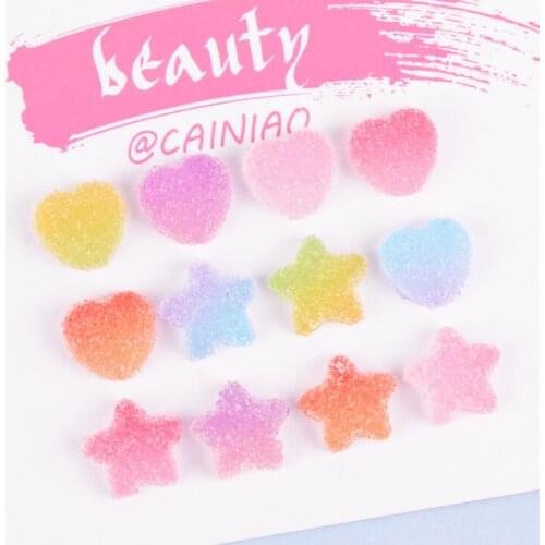 20pcs/lot Pentagram love heart charms star flatback cabochon jewelry material pendant DIY accessories