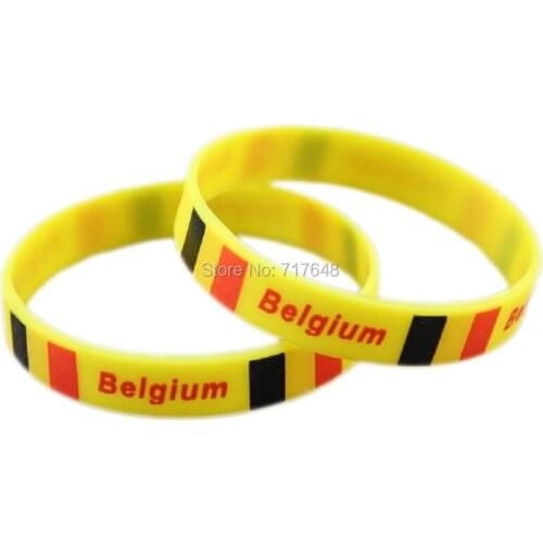 200pcs Belgium wristband silicone bracelets free shipping by FEDEX