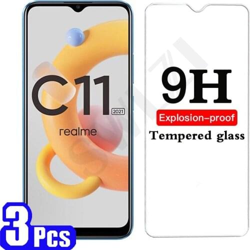 3/5Pcs Protective Film for Realme C11 2021 Tempered Glass C1 C2 C2S C3 C3i C20 C20A C12 C15 C17 C21 C25 Phone Screen Protector
